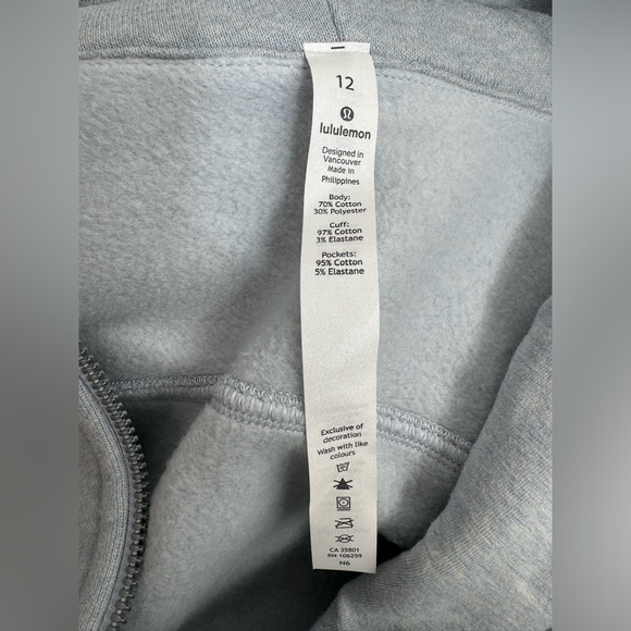 Lululemon Scuba Hoodie - Light Heather Blue - Picture 3 of 4